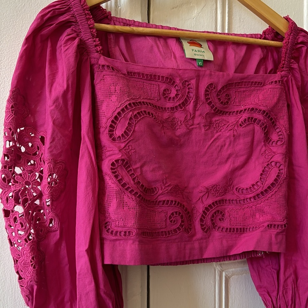 Farm Rio Pink Crop Top *LIKE NEW*